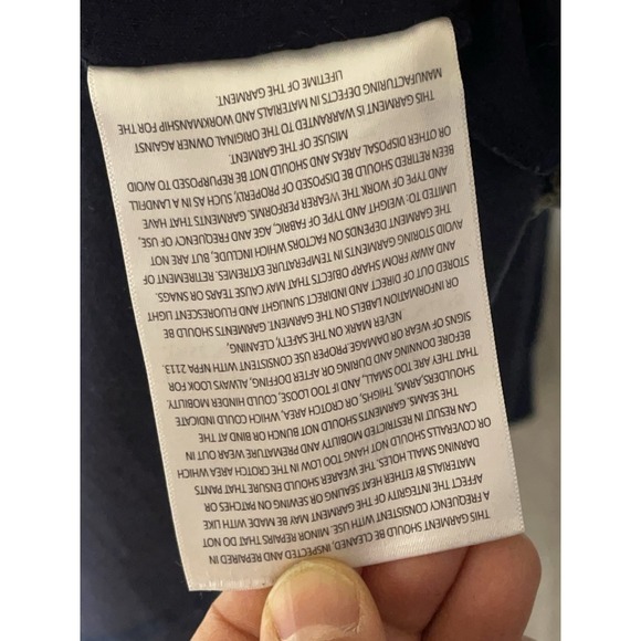 Konreco Shirt Men L Navy Flame Resistant FR Henley Long Sleeve Workwear Cat2 Tee - Picture 7 of 9